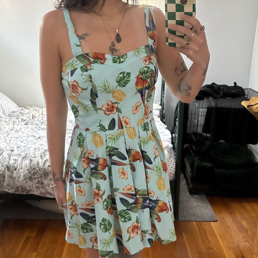Pinup Floral Sweetheart Mini Dress